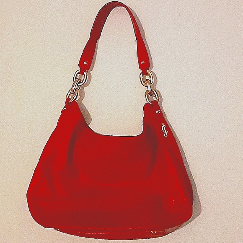 COPY - Juice Couture large red leather hobo handbag with